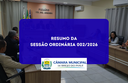 Resumo - Sessão ordinária 002/2026