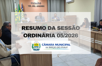Resumo sessão ordinária 005/2026